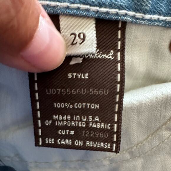 7 For All Mankind Light Wash Bootcut Jeans Distressed Size 29 - Picture 12 of 13